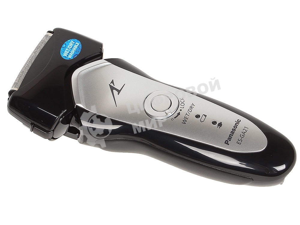 Электробритва сетчатая Panasonic ES-GA21 реж.эл.:3 питан.:аккум. черный/серый