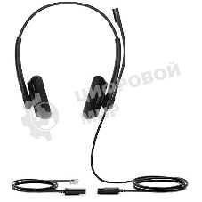 Гарнитура проводная YEALINK YHS34 Lite Dual Дуо, Проводная, HD звук, QD, RJ9, шт