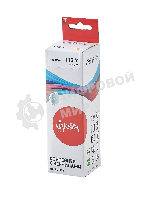 Контейнер с чернилами Sakura C13T06C44A (112 Y) для Epson, желтый, 100 мл.