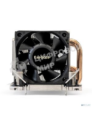 Кулер для процессора ExeGate ESNK-P0078AP4.PWM.2U.4189.Cu серебристый, 60 мм, алюминий/медь, 8000 об/мин, 54.3 дБ, 4 pin, 300 Вт, 66.3 мм