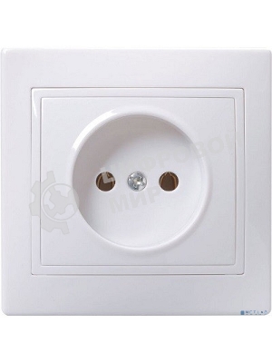 Розетка 1-м СП Кварта 10А IP20 без заземл. бел. IEK ERK13-K01-10-DM