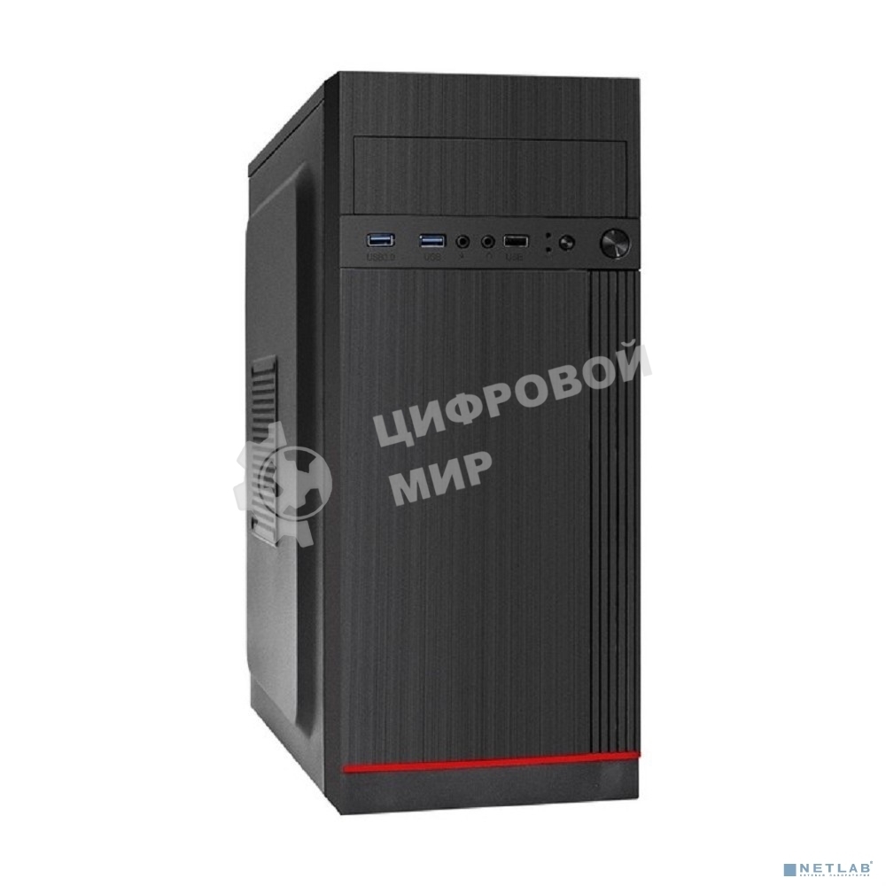 Компьютерный корпус Miditower ExeGate AA-442U2 (ATX, без БП, 1хUSB+2хUSB 3.0, аудио, черный)