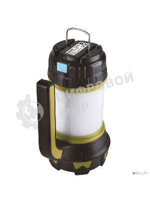 Фонарь акк. Camelion LED5124 черн/зел, USB2.0, Micro USB, Powerbank, 5Вт, 4,4 А-ч, пластик, кор.)