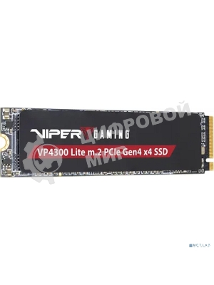 Накопитель SSD Patriot Viper VP4300 Lite, 500Gb, PCIe 4.0 x4, M.2 2280, NVMe, R/W 7000/4000, с радиатором