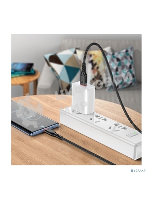 Кабель HOCO X59/ USB кабель Type-C/ 2m/ 3A/ Нейлон/ Black