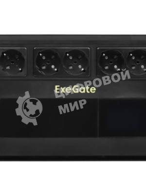 Источник бесперебойного питания ExeGate NEO Smart BU-800.LCD.AVR.5SH 800VA/480W, цветной LCD-дисплей, AVR, 5*Schuko, черный