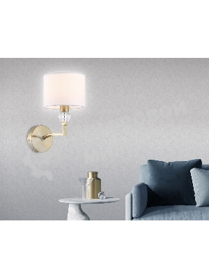 Настенный светильник Ambrella light LH71135 BS/WH латунь/белый E14 max 40W 220*140*250