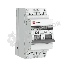 Выключатель автоматический модульный 2п C 6А 4.5кА ВА 47-63 PROxima EKF mcb4763-2-06C-pro