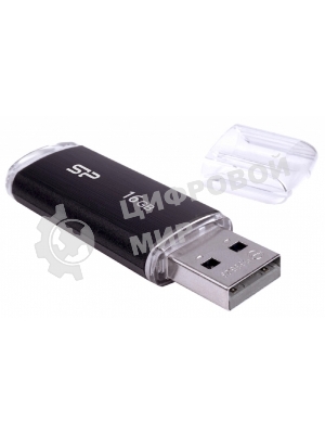 Флешка USB Silicon Power Ultima U02 (SP016GBUF2U02V1K), 16Gb, USB 2.0, Type-A, R/W 10/4, черный