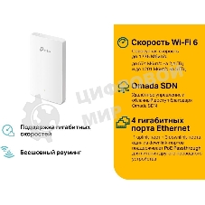 Точка доступа TP-Link EAP615-Wall AX1800 10/100/1000BASE-TX
