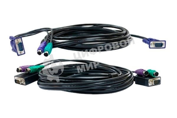Набор кабелей D-LINK DKVM-CB3 для DKVM - 2хPS/2,1xVGA, 3м