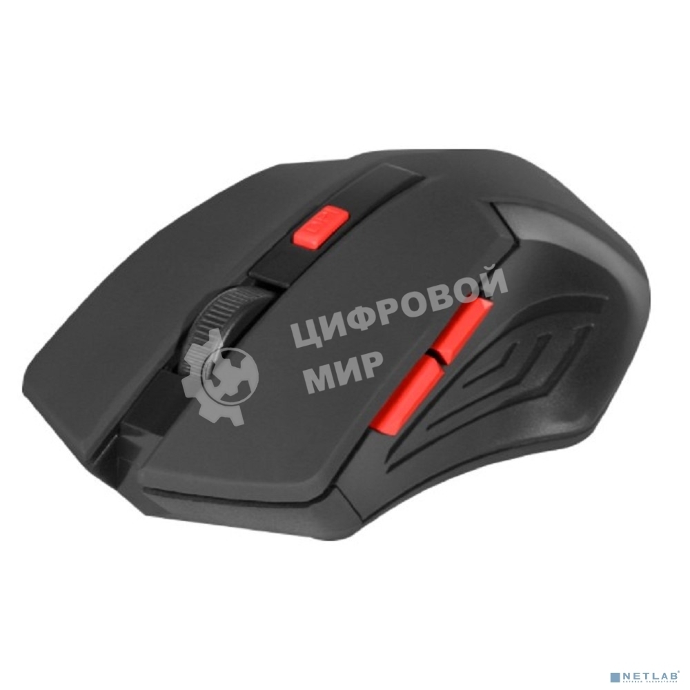 Мышь беспроводная Defender Accura MM-275 красный, 1600 dpi, радиоканал, USB, кнопки - 6