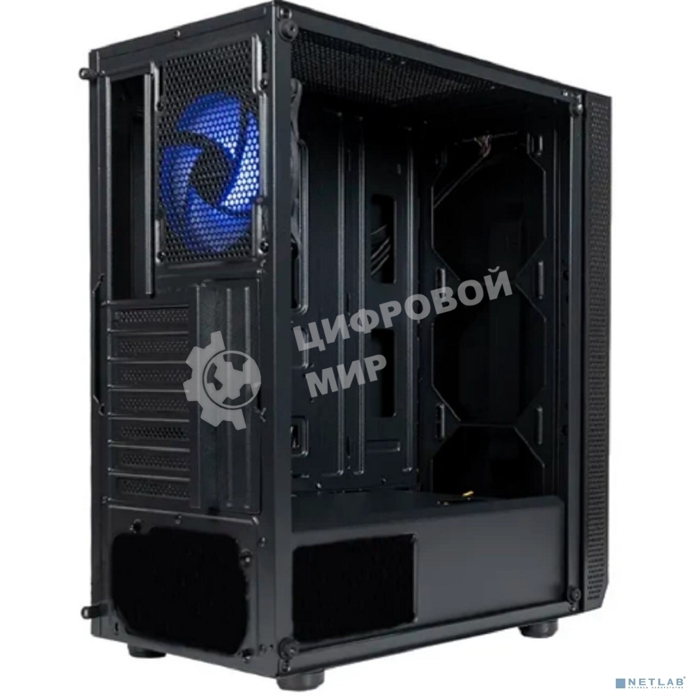 Компьютерный корпус ATX Eurocase A31 ARGB черный без БП закаленное стекло USB 3.0