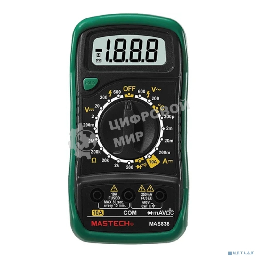 Мультиметр портативный Mastech MAS838, ручной 13-2008