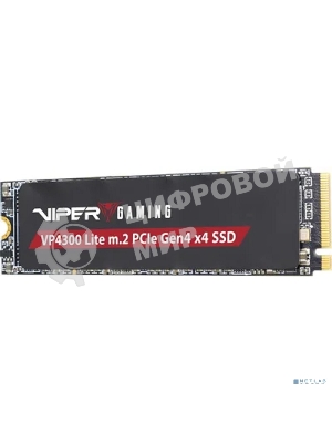 Накопитель SSD Patriot Viper VP4300 Lite, 500Gb, PCIe 4.0 x4, M.2 2280, NVMe, R/W 7000/4000, с радиатором