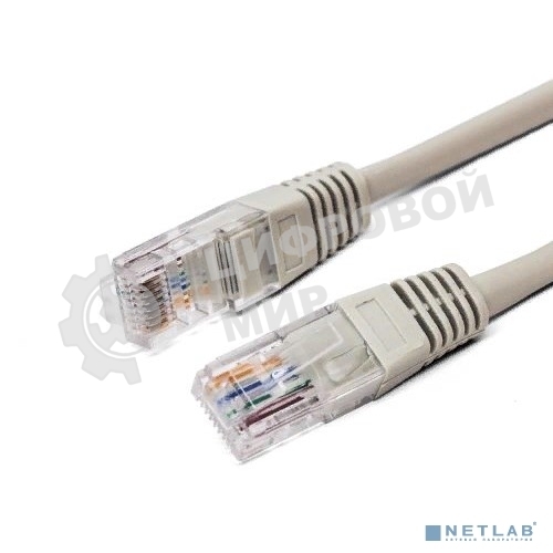 Кабель патч-корд, Filum FL-U5-C-0.5M U/UTP 5e cat. 0.5м, 26AWG(7x0.16 мм), чистая медь, PVC, серый