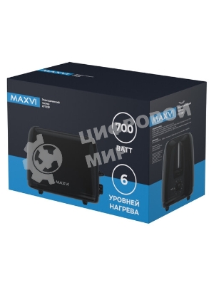 Тостер Maxvi KT723P черный