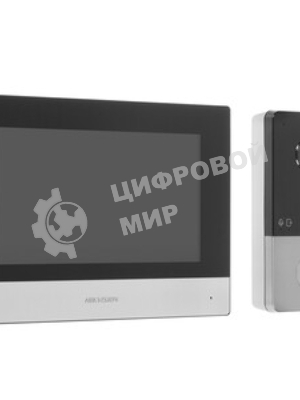 Комплект домофона Hikvision DS-KIS603-P(C) серебристый