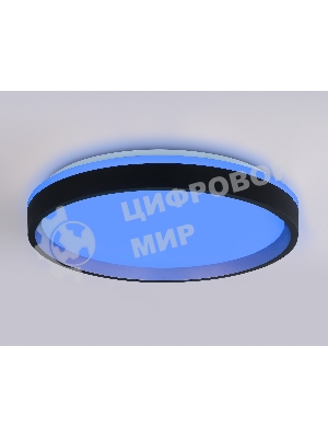 Светодиодный светильник RGB Ambrella light FZ610 BK/GD черный/золото IP20 66W 3000K-6500K+RGB D490*85 (ПДУ ИК)