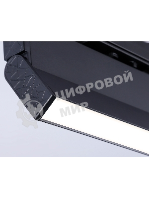 Трековый однофазный светодиодный светильник Ambrella light GL6808 BK черный LED 12W 4200K 230*22*87