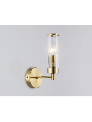 Настенный светильник Ambrella light LH55164 BS/CL латунь/прозрачный E14 max 40W 155*100*245