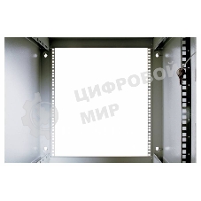 Шкаф настенный ЦМО ШРН-12.650 12U 600x650мм пер.дв.стекл несъемные бок.пан. 50кг серый