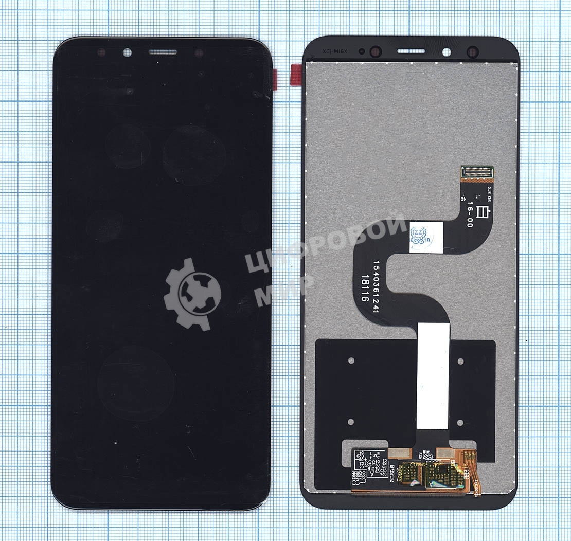 Дисплей для Xiaomi Mi A2/Mi 6X черный