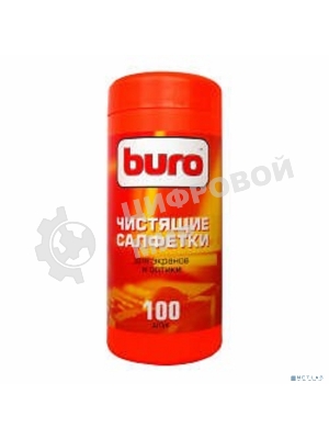 Салфетки Buro BU-Tscreen, 100 шт для экранов мониторов/плазменных/ЖК телевизоров/ноутбуков туба 100 шт влажных
