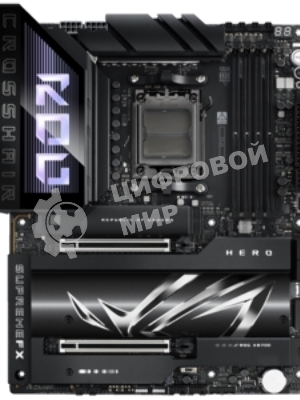 Материнская плата ASUS ROG CROSSHAIR X870E HERO, AM5, AMD X870E, 4xDDR5, 4xSATA, 5xM.2, 2xPCI-E 5.0 x16, 1xHDMI, 2xUSB-C (видео), 2x 5Gb LAN, 6xUSB-A 3.2 Gen 2, 2xUSB-C 3.2 Gen 2, 2xUSB4, 2x3.5 мм, 7.1, ATX
