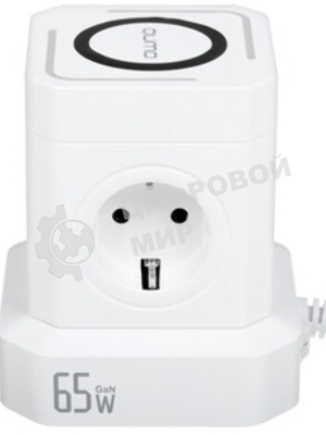 Сетевой фильтр Qumo Power Block System PD + Fast Wireless SFU2PD (P-0010) белый, 4 розетки