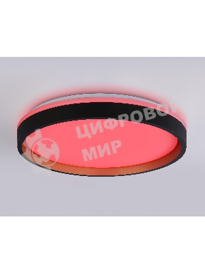 Светодиодный светильник RGB Ambrella light FZ610 BK/GD черный/золото IP20 66W 3000K-6500K+RGB D490*85 (ПДУ ИК)