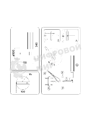 Настенный светильник Ambrella light LH55164 BS/CL латунь/прозрачный E14 max 40W 155*100*245
