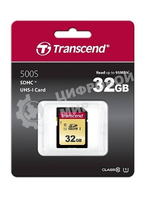 Флеш карта SD 32GB Transcend SDНC UHS-I U1, MLC