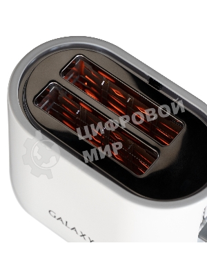 Тостер Galaxy Line GL 2908, белый, пластик, 800 Вт