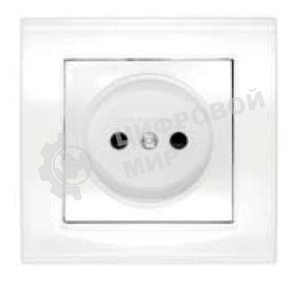 Розетка 1-м СП Бриллиант 16А IP20 защ. шторки без заземл. бел. Universal 7947595