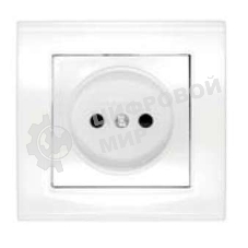 Розетка 1-м СП Бриллиант 16А IP20 защ. шторки без заземл. бел. Universal 7947595