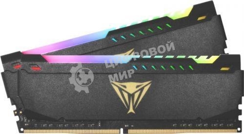 Оперативная память Patriot Viper Steel, DDR4, 64GB (2x32GB), 3600MHz, CL20, DIMM, с радиатором, RGB, черный