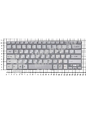 Клавиатура для ноутбука Sony SVF14N FIT серебристая с подсветкой
