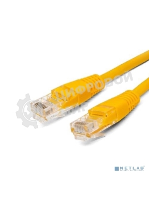 Кабель патч-корд, Filum FL-U5-C-3M-Y U/UTP 5e cat. 3м, 26AWG(7x0.16 мм), чистая медь, PVC, жёлтый