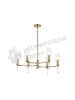 Люстра Ambrella light LH55201/6 BS/CL латунь/прозрачный E14*6 max 40W D660*520