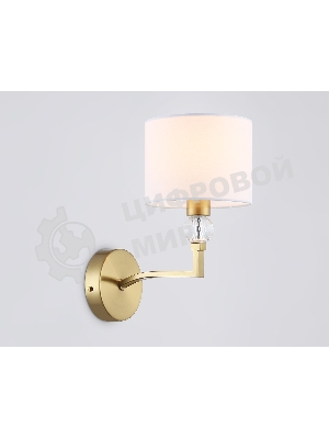 Настенный светильник Ambrella light LH71135 BS/WH латунь/белый E14 max 40W 220*140*250