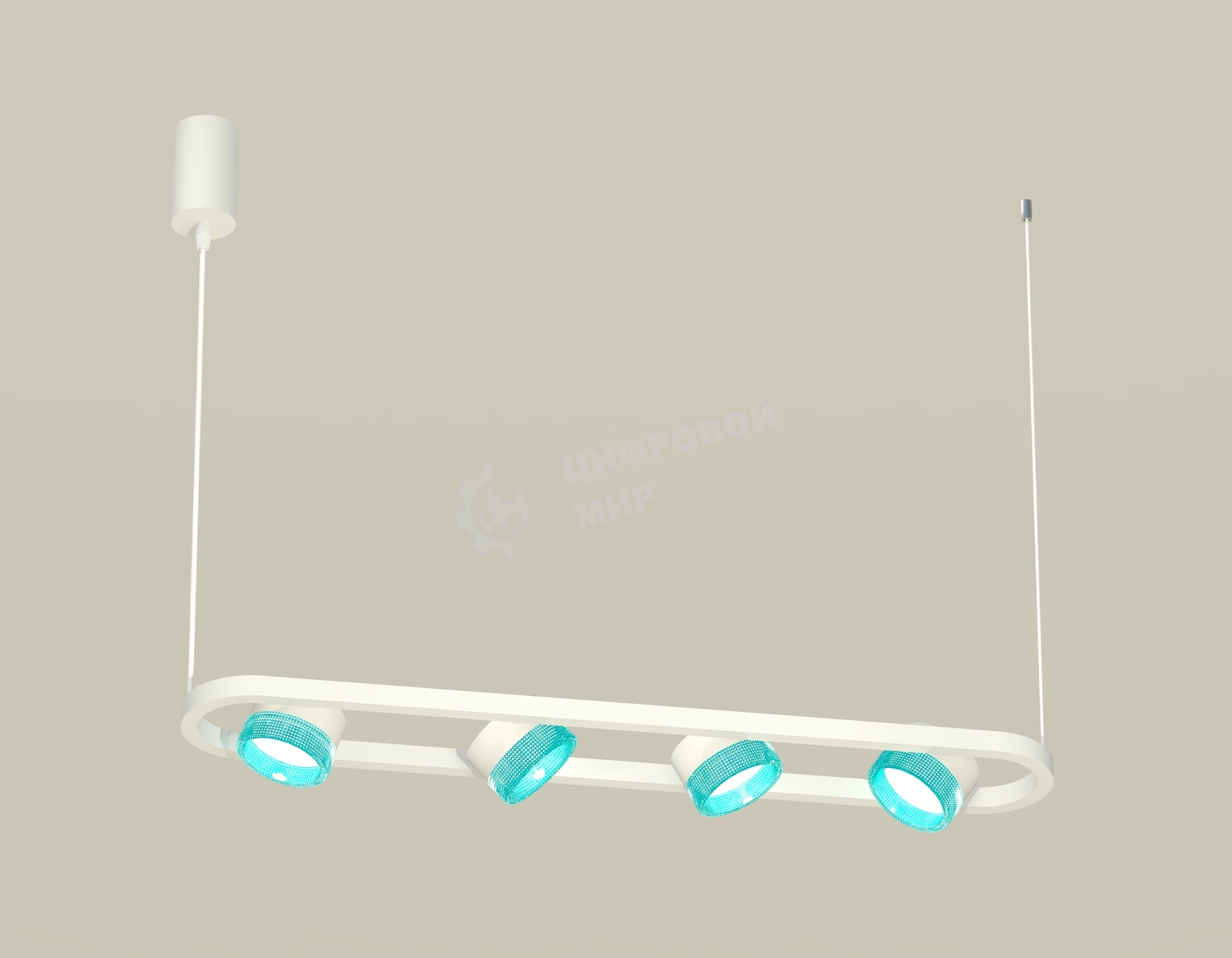 Светильник Ambrella light XB9163201/4 SWH/BL белый песок/голубой GX53 (C9163, N8488)