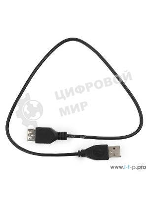 Кабель удлинительГарнизонUSB 2.0, AM/AF, 0.5м, пакет (GCC-USB2-AMAF-0.5M)