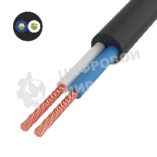 Провод соединительный ПВС Rexant 2x1,5 мм², черный, длина 50 метров, ГОСТ 7399-97