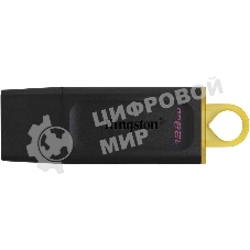 Флешка USB Kingston DataTraveler Exodia (DTX/128GB), 128Gb, USB 3.2 Gen 1, R/W 200/60, черный/желтый