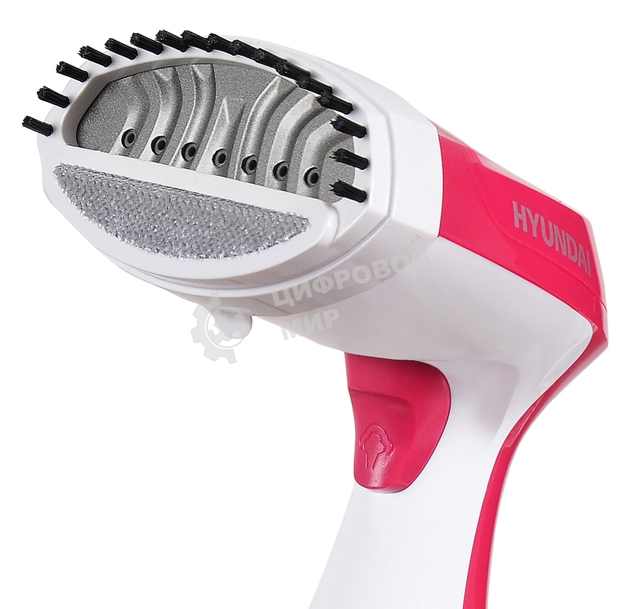 Отпариватель Hyundai H-HS02123 белый/вишневый, 1650 Вт, 28 г/мин, 0.3 л