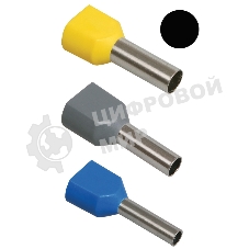 Наконечник-гильза изол. НГИ2 6.0-14 черный (уп. 100 шт) ИЭК UTE10-D6-0-100