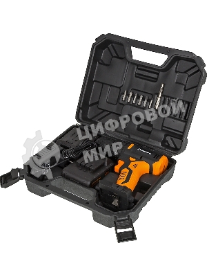 Дрель-шуруповерт Вихрь ДА-18Л-2КУ/Б, 18 В, 2 Ач, 45 Нм, щеточный