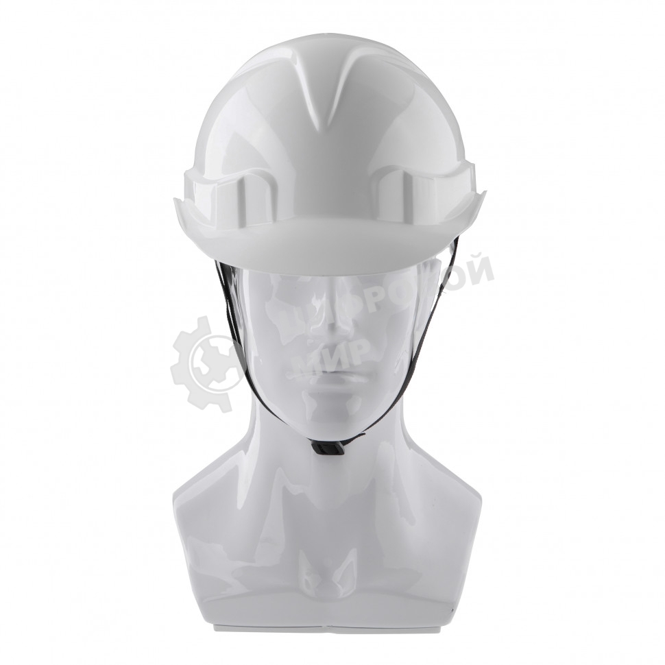 Каска защитная Сибртех с храповым механизмом, модель Европласт (К-03), белая Россия