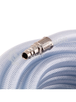 Шланг пневматический Stels ПВХ, 10x16 мм, 18 бар, армированный, прозрач., быстросъем, 3 0м